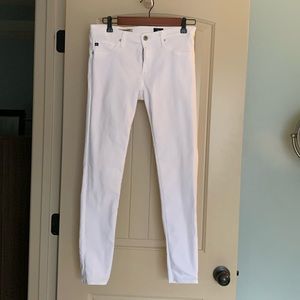 AG The Legging Ankle white jean